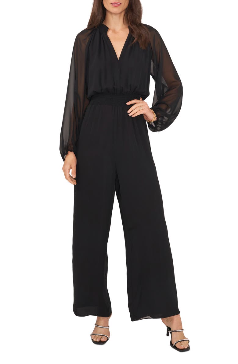 Vince Camuto Long Sleeve Wide Leg Jumpsuit, Main, color, 