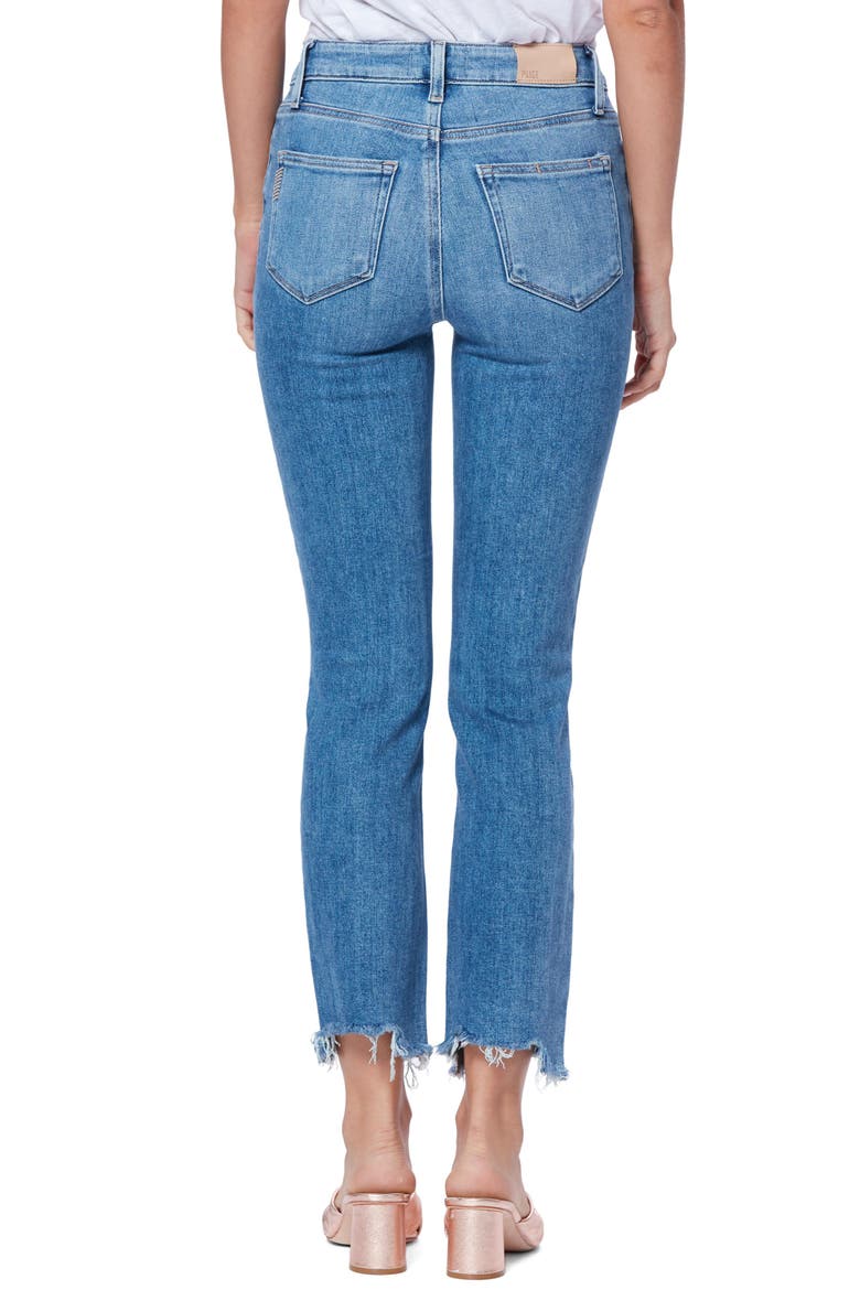 Cindy High Waist Destroyed Hem Straight Leg Jeans, Alternate, color, MEL W/ DESTROYED HEM