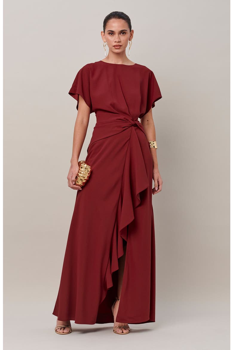 Fionah Midi Dress, Main, color, Burgundy