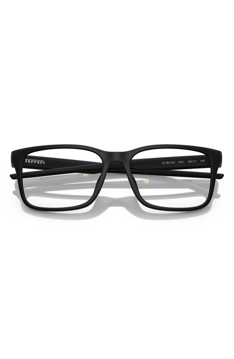 Scuderia Ferrari 56mm Square Optical Glasses, Alternate, color, Matte Black