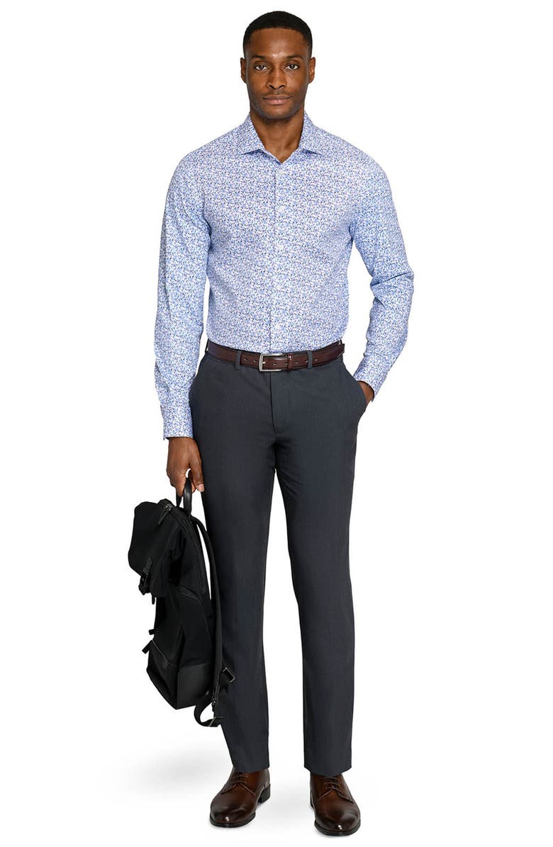 W.R.K Slim Fit Floral Stem Reworked Button-Up Shirt, Alternate, color, White/ Purple