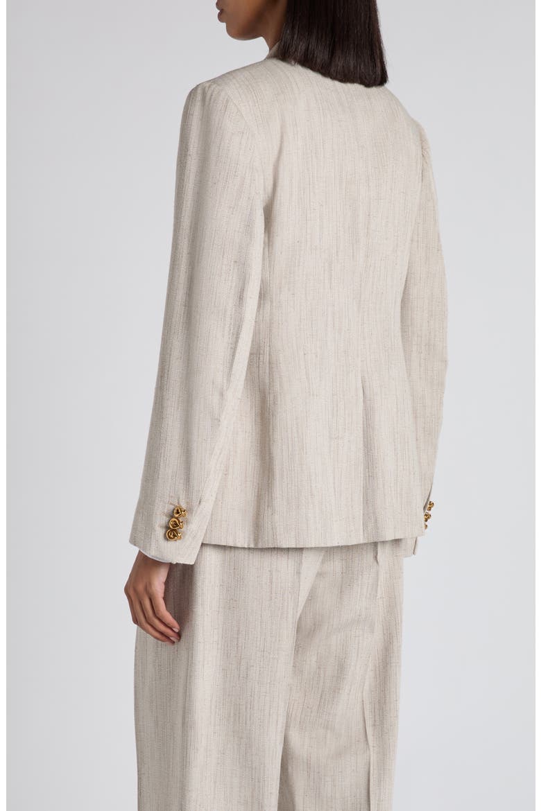 Knot Button Textured Blazer, Alternate, color, 2674 GREY PUTTY