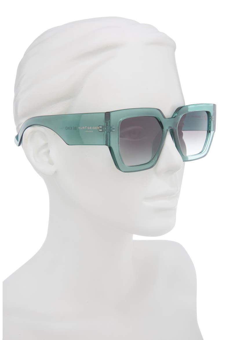 55mm Square Sunglasses, Alternate, color, CRYSTAL TEAL