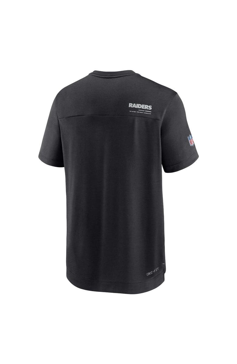 Nike Men's Nike Black Las Vegas Raiders Sideline Coach Chevron Lock Up Logo V-Neck Performance T-Shirt, Alternate, color, Black