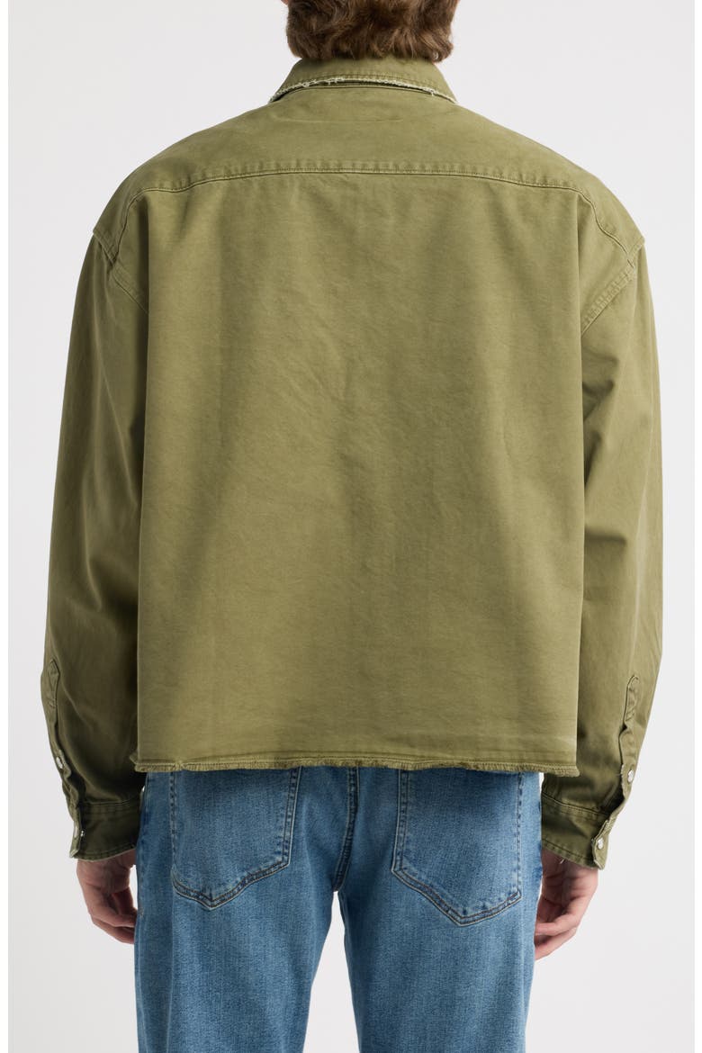 Cotton Twill Shirt Jacket, Alternate, color, GREEN
