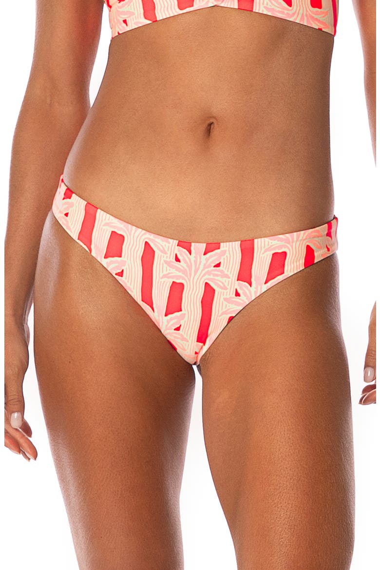 Palm Plantation Flirt Reversible Bikini Bottoms, Main, color, RED