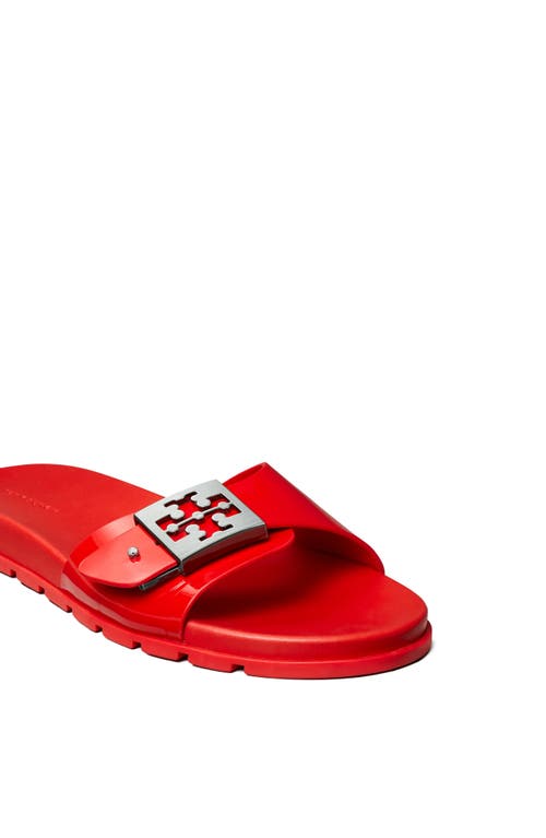 Tory Burch Buckle Slide Sandal In Red