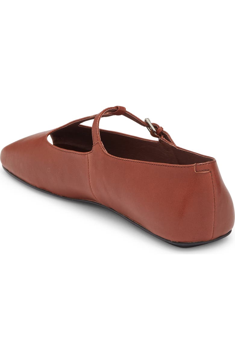 Jeffrey Campbell Keeneland T-Strap Peep Toe Flat, Alternate, color, Cognac