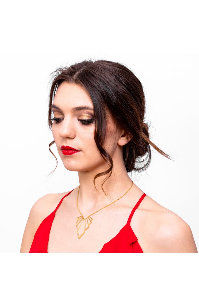 Lucy Quartermaine Chrysler Art Deco Pendant, Alternate, color, Gold