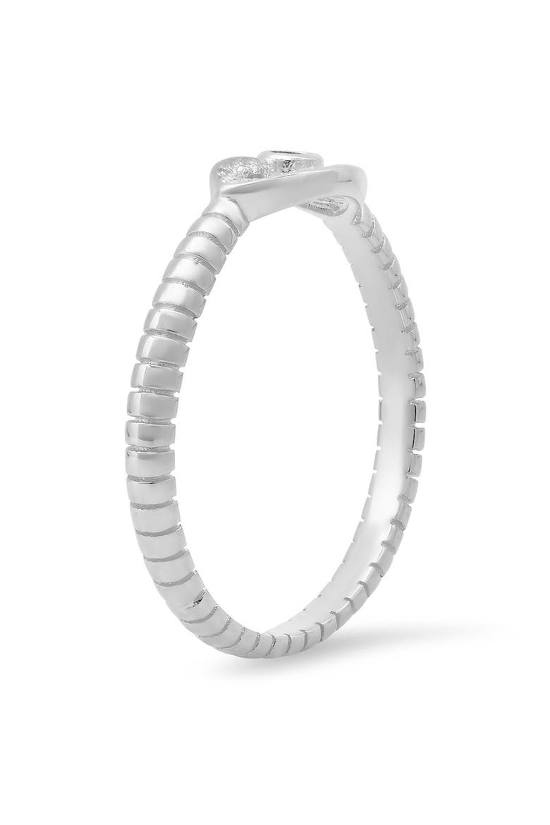 Sterling Silver Evil Eye CZ Ring, Alternate, color, SILVER