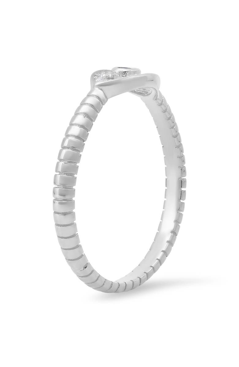 Queen Jewels Sterling Silver Evil Eye CZ Ring, Alternate, color, Silver