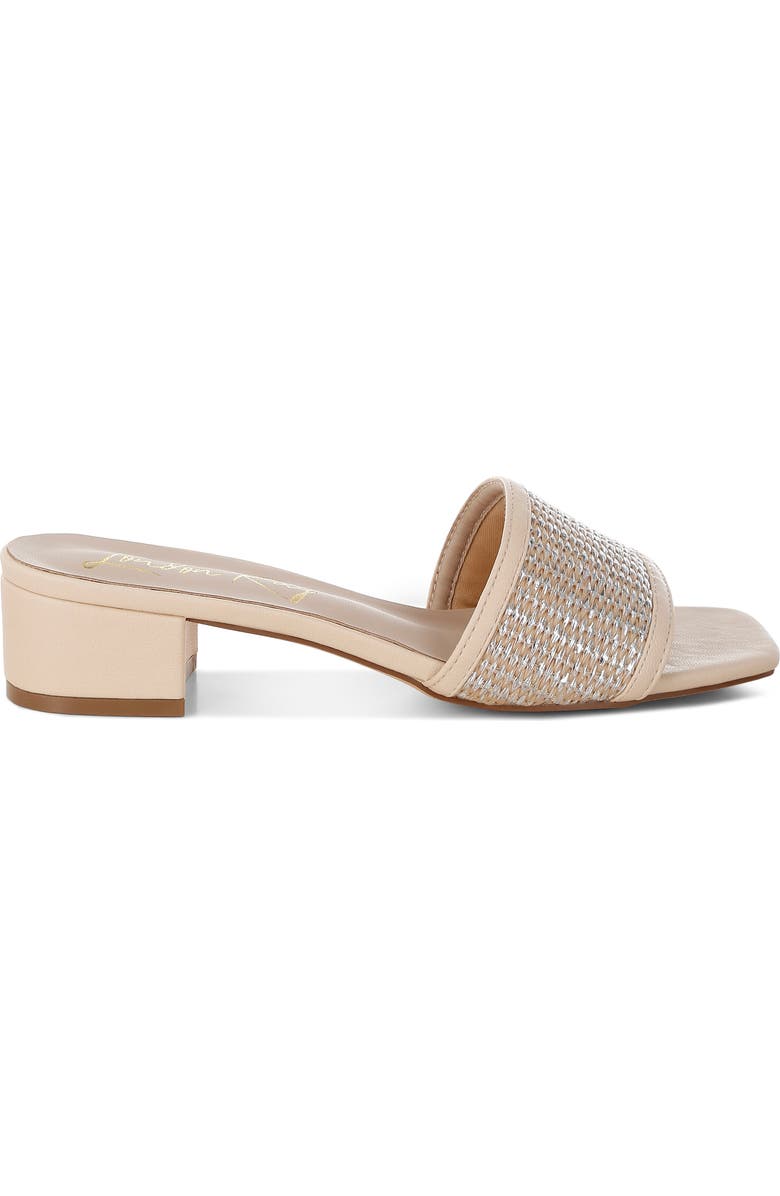 LONDON RAG Gisella Raffia Slide Sandal, Alternate, color, Beige