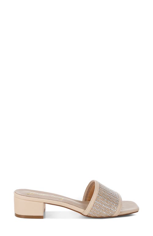 London Rag Gisella Raffia Slide Sandal In Neutral