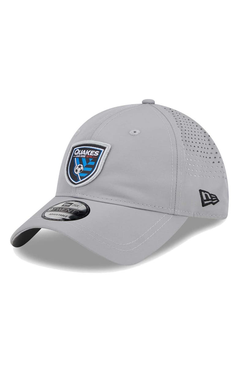 New Era Men's New Era Gray San Jose Earthquakes Active 9TWENTY Adjustable Hat, Main, color, 