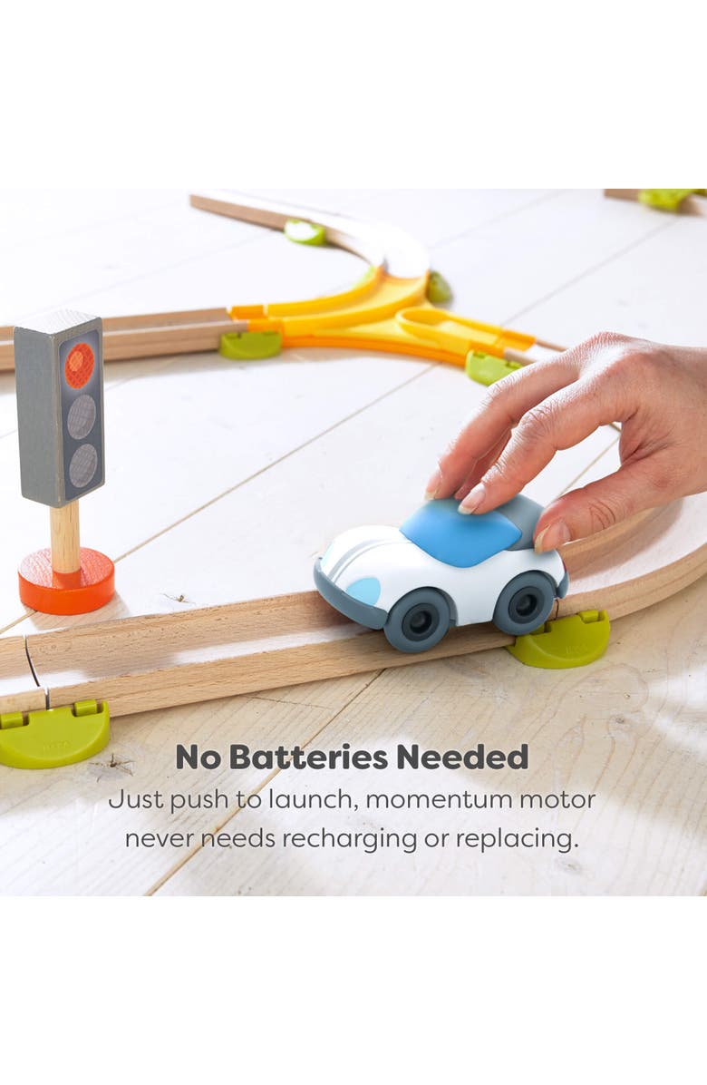 HABA Cars White Speedster Push and Go Car, Alternate, color, White Multi