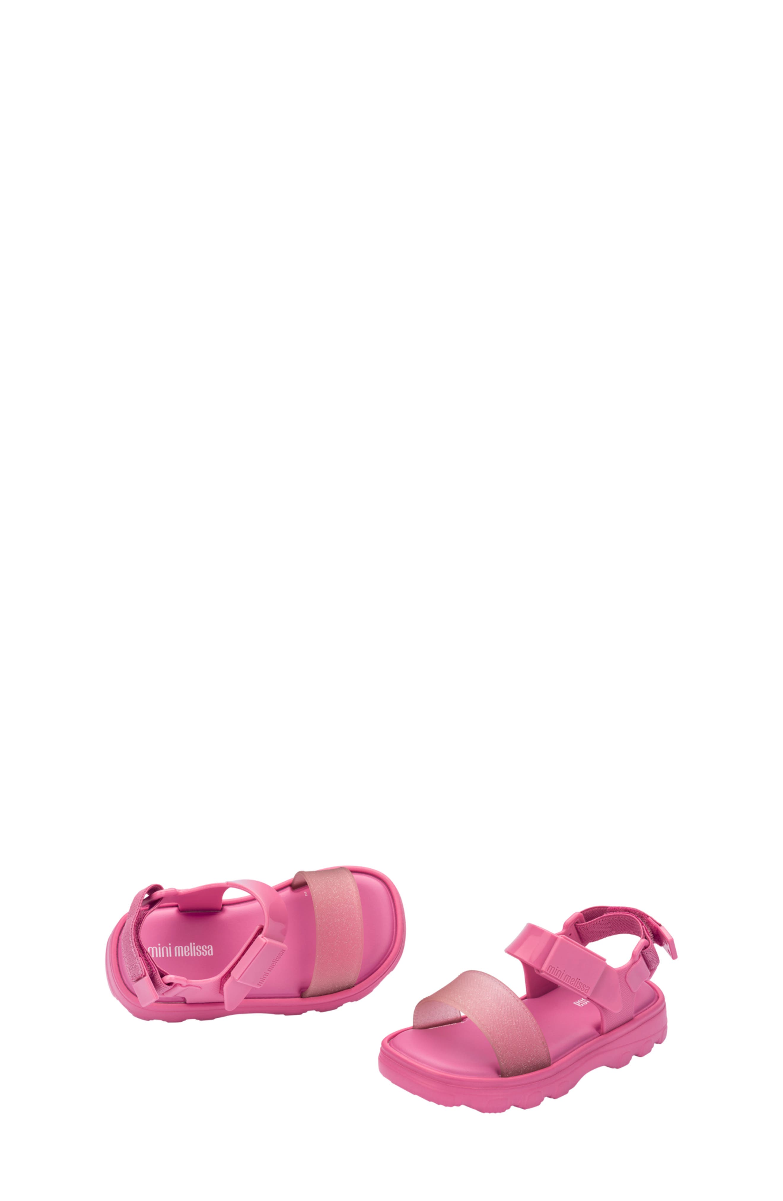 Mini Melissa Kids
 Kick Off Platform Sandal, Alternate, color, Pink/ Glitter