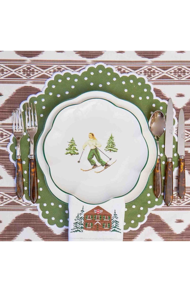 Mrs. Alice Esmerelda Green Placemats, Alternate, color, Green