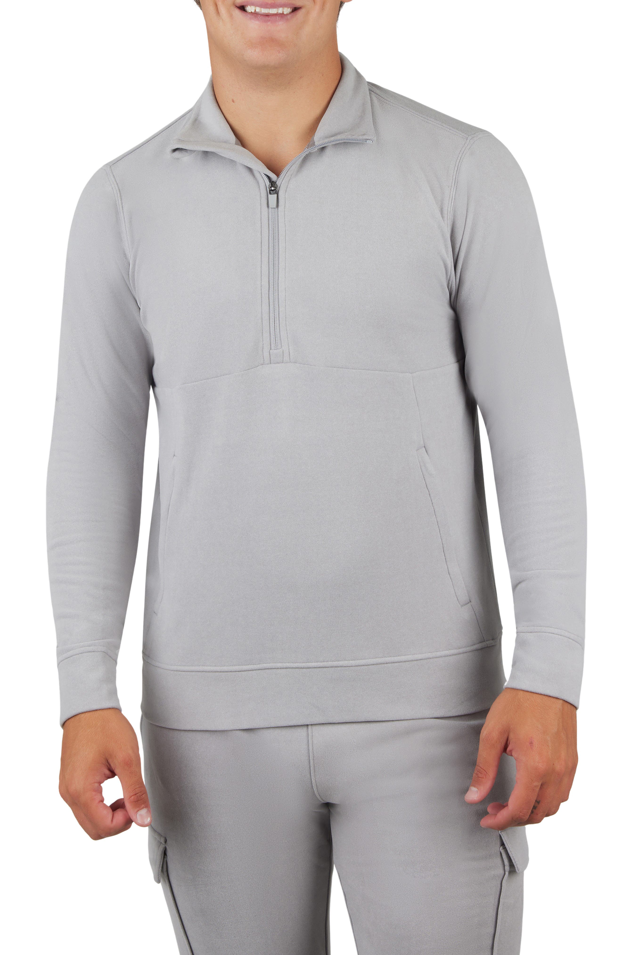 90 DEGREE BY REFLEX Ultra Mélange Fleece Half Zip Sweatshirt