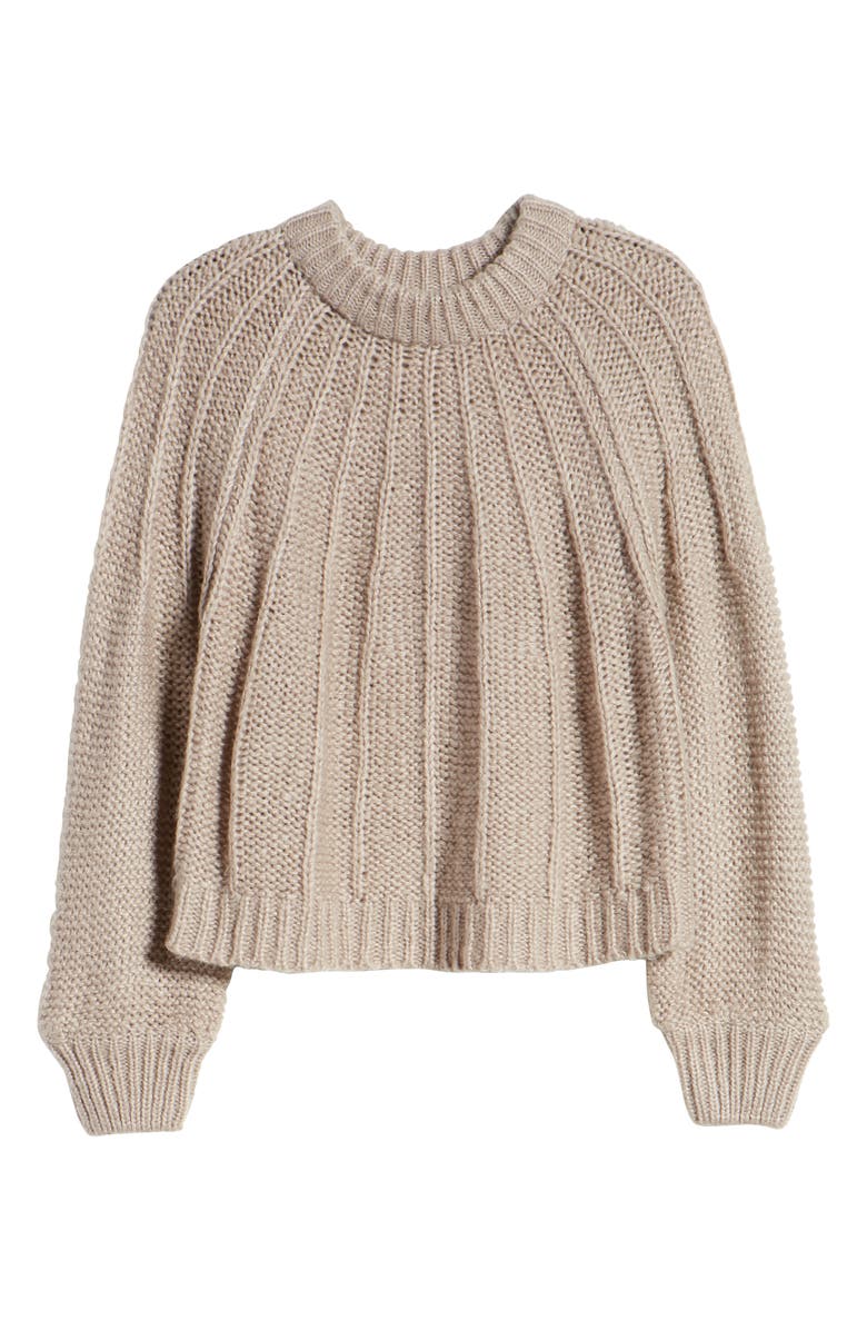 Dreamers by Debut Seam Detail Crop Sweater, Alternate, color, 
