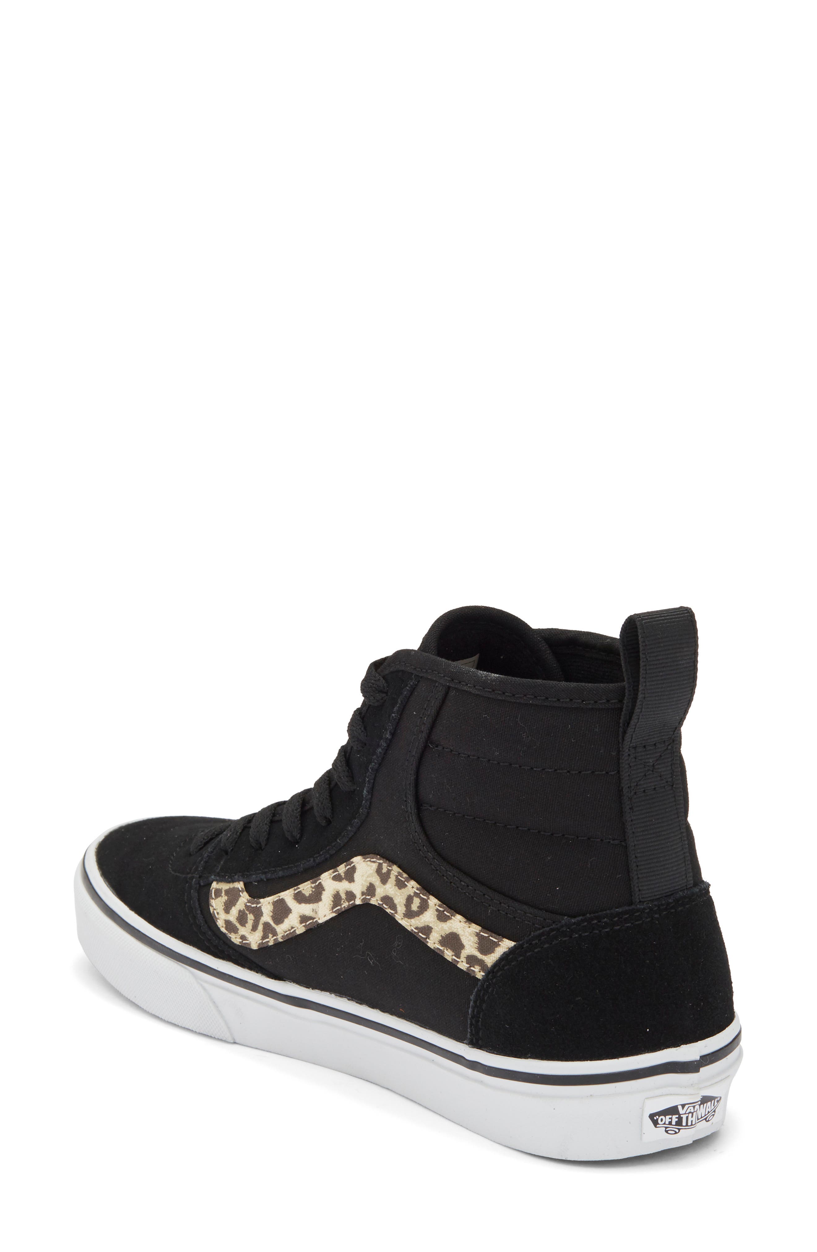Vans Ashwood High Top Sneaker, Alternate, color, Leopard Black