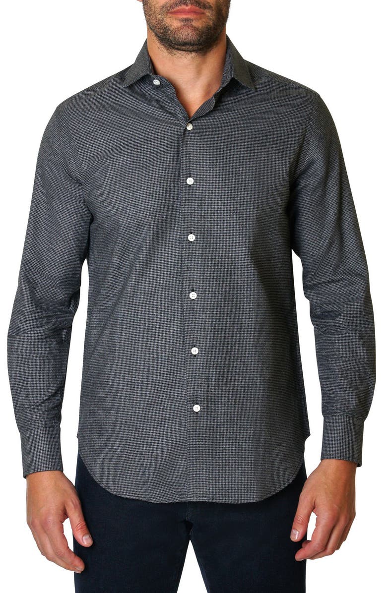 Robert Graham Troy Long Sleeve Dress Shirt, Main, color, Black
