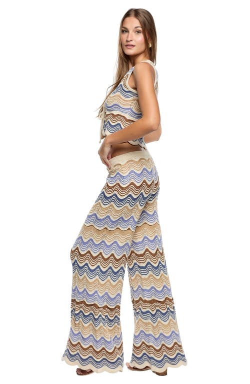 Capittana Kari Open Stitch Cover-up Top In Multi