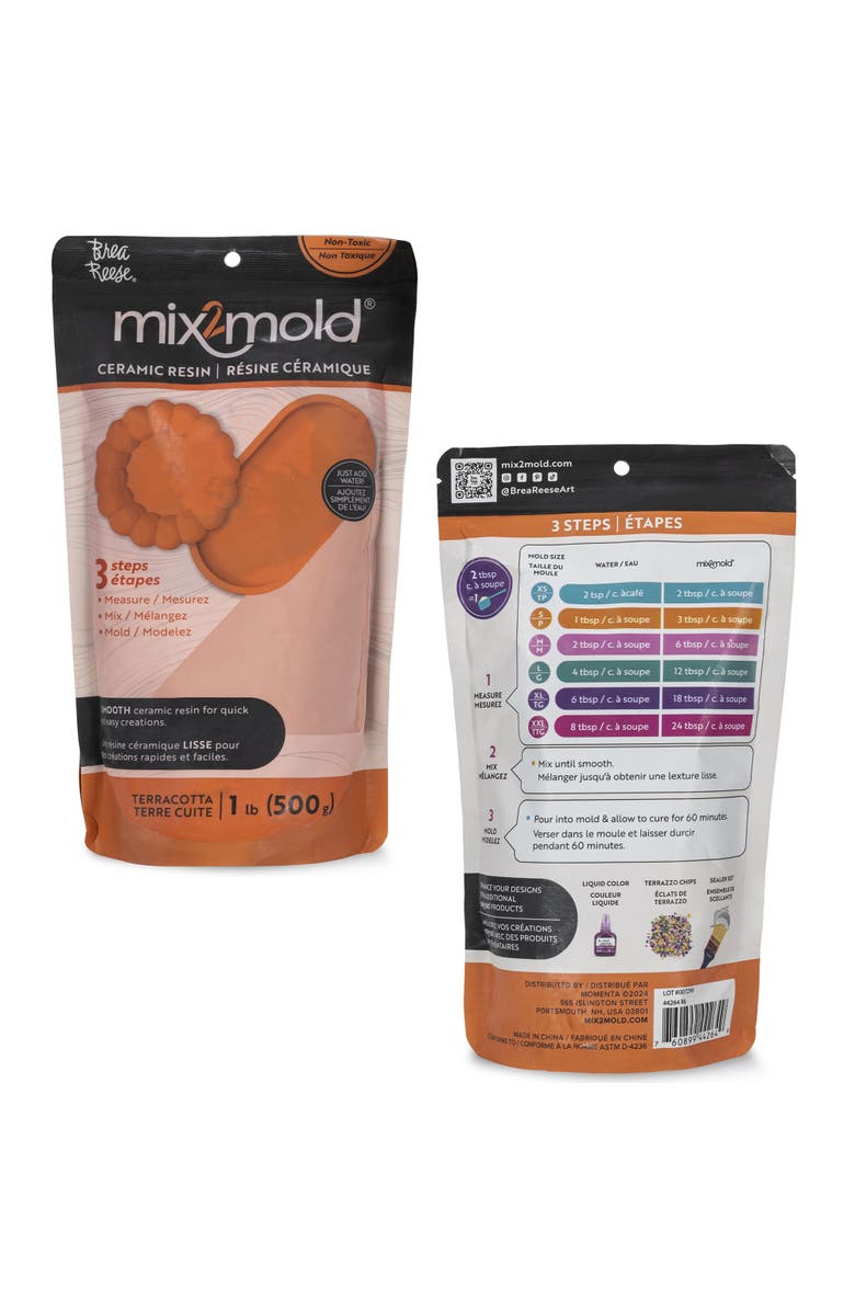 Brea Reese Mix2Mold Ceramic Resin Terracotta Powder 1Lb Bag, Alternate, color, Multicolored