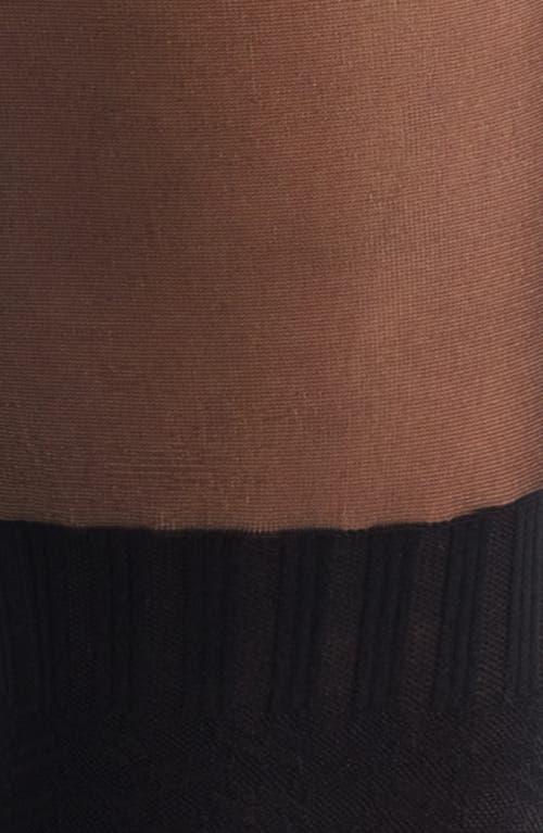 Hue Faux Textured Thigh High Tights In Black