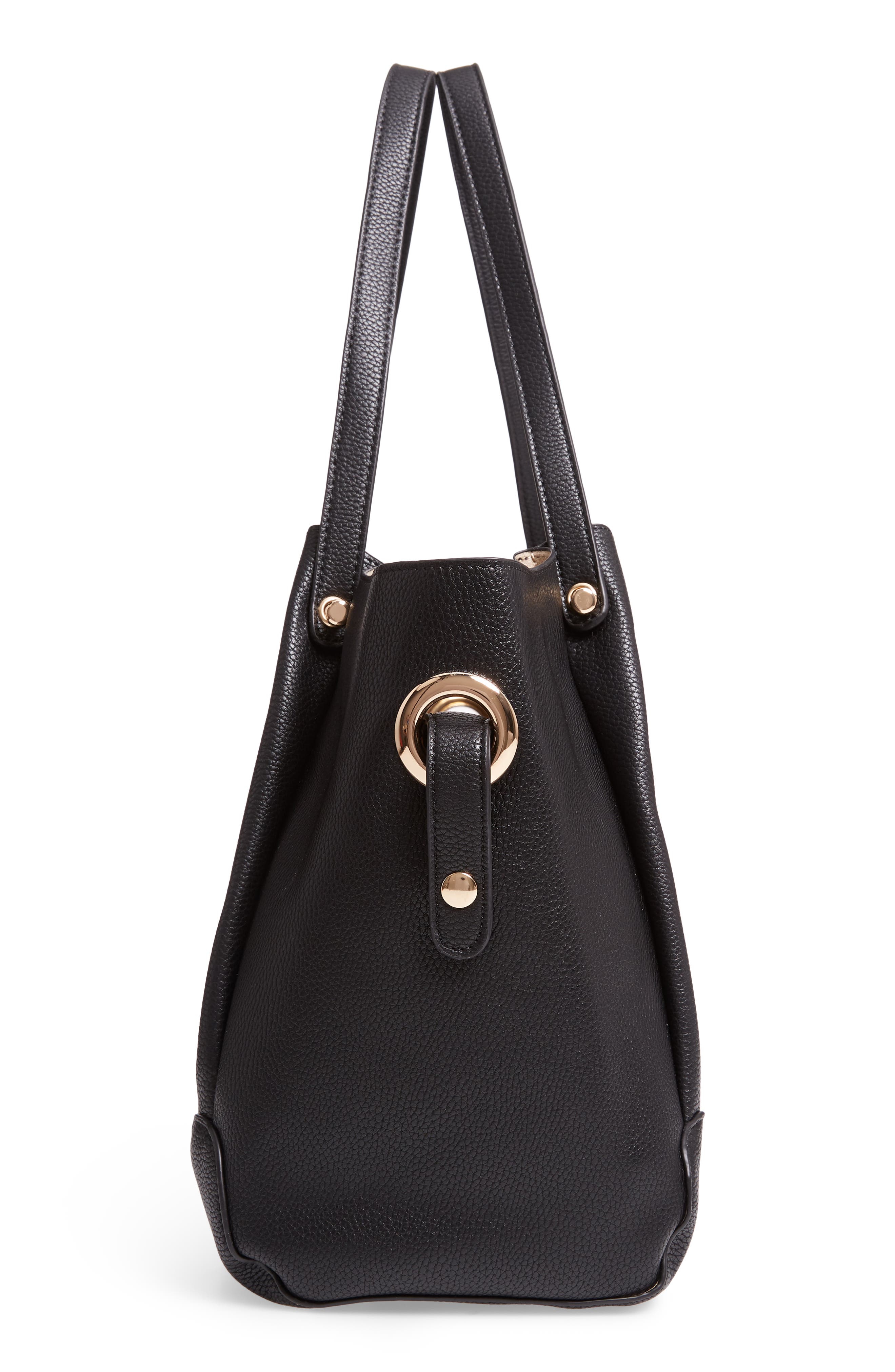 Sondra Roberts Faux Leather Satchel, Alternate, color, 