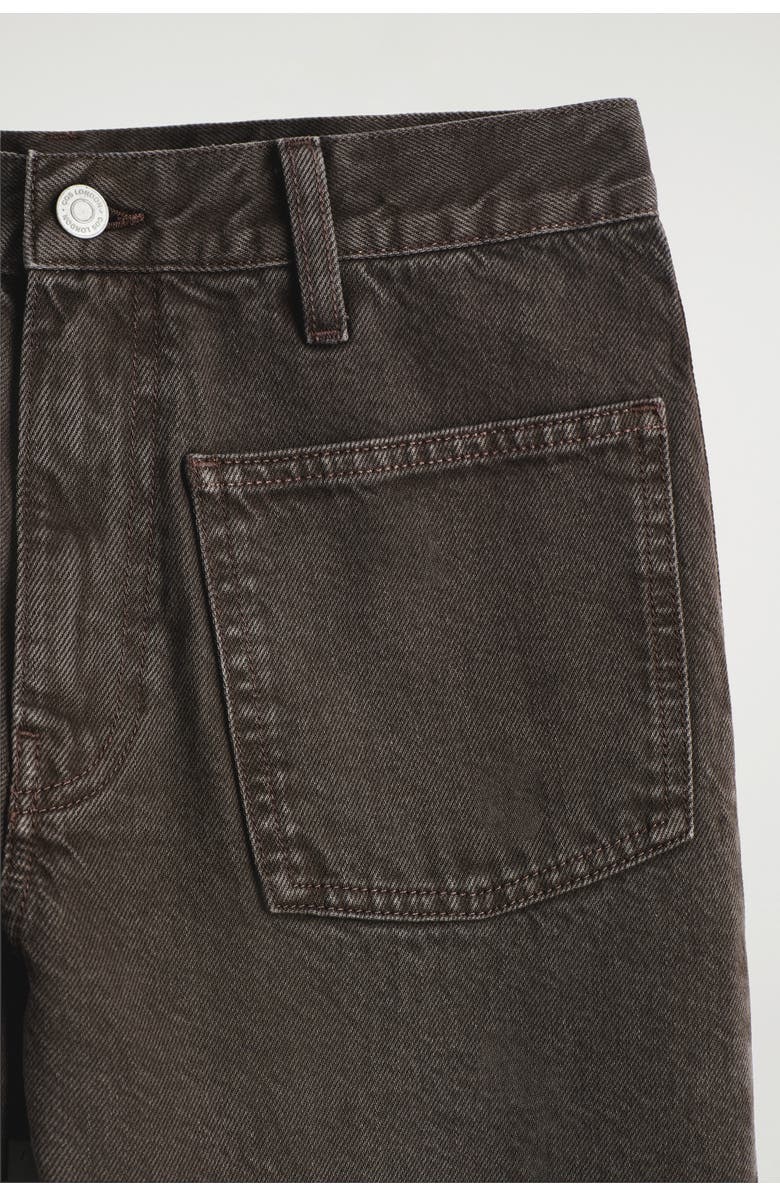 COS Patch-Pocket Straight-Leg Jeans, Alternate, color, Brown