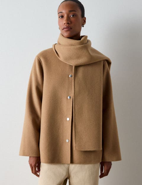 Double Faced Scarf Coat