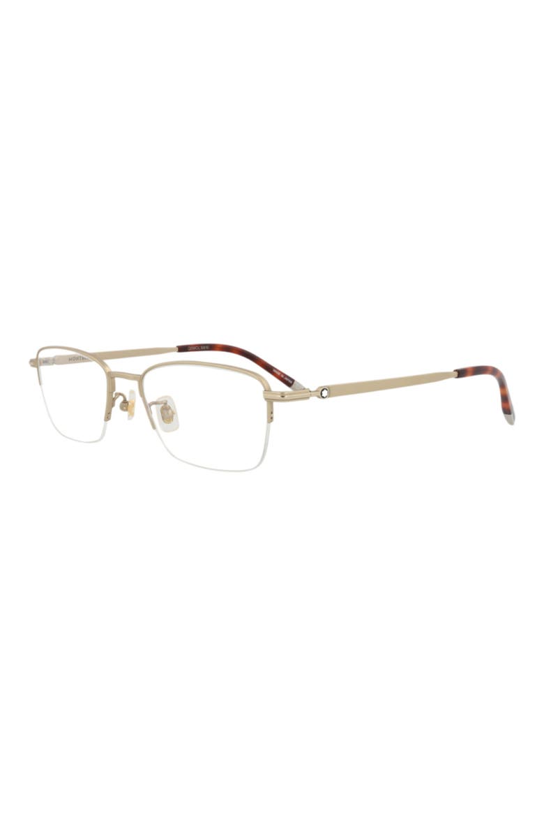 54mm Square Optical Glasses, Alternate, color, GOLD TRANSPARENT