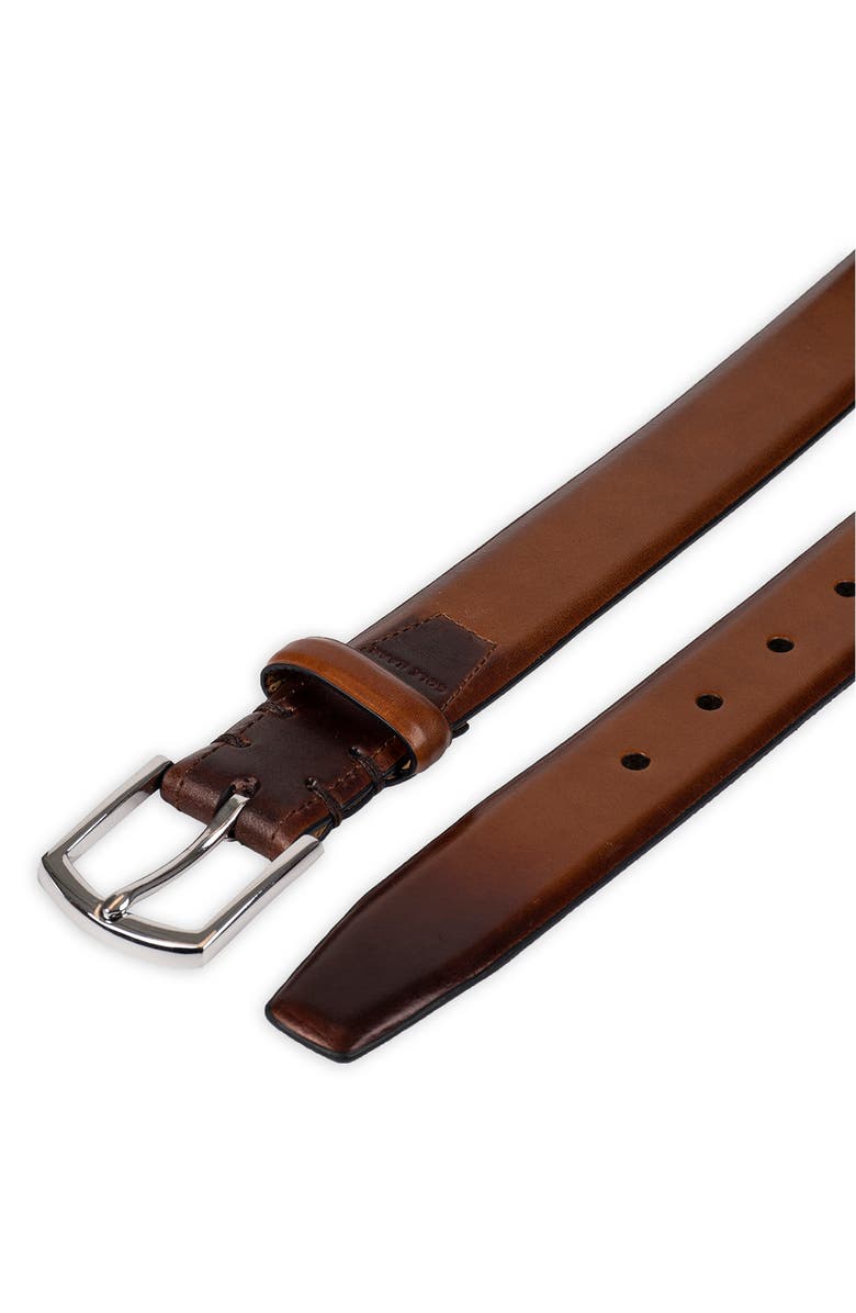 Cole Haan Lewis Burnished Leather Belt, Alternate, color, British Tan