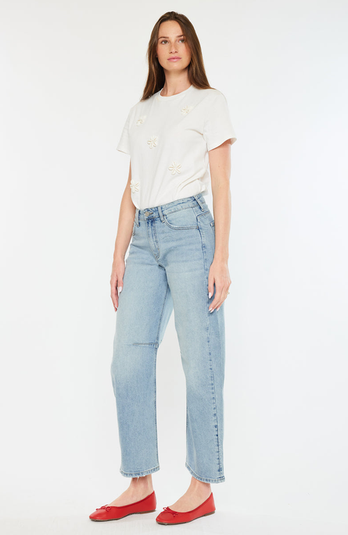 Kancan Isla High Rise Horseshoe Jeans In White