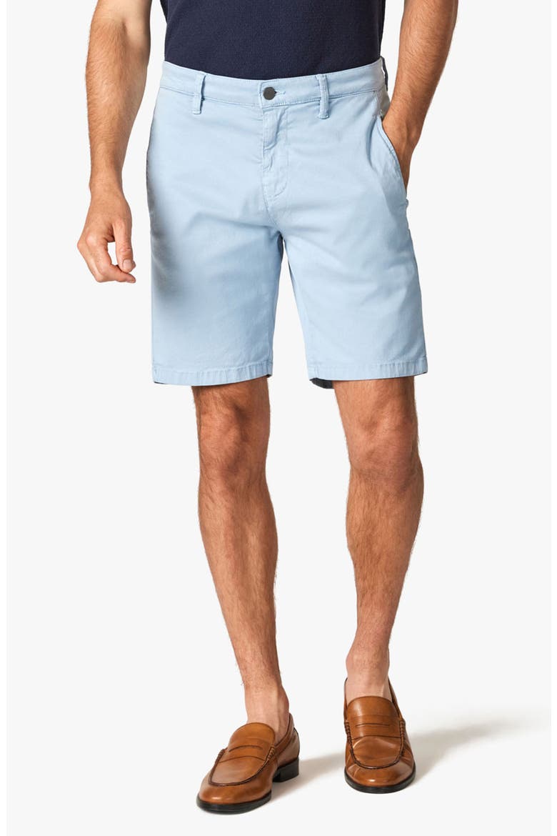 Nevada Flat Front Soft Touch Twill Shorts, Main, color, FADED DENIM SOFT