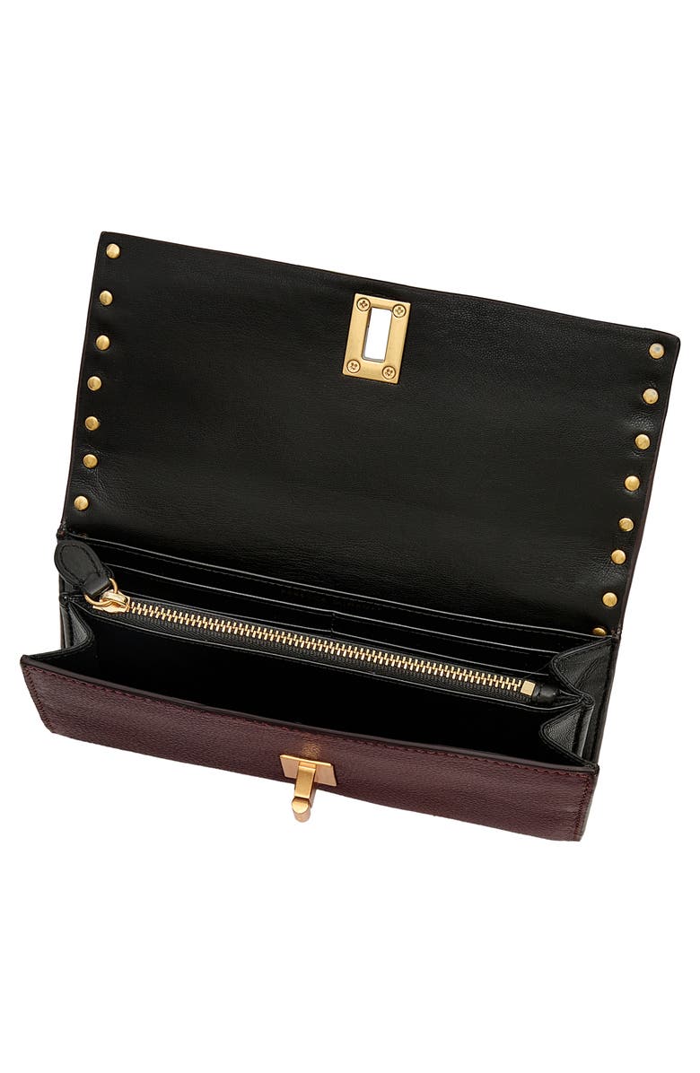 Rebecca Minkoff Darren Leather Continental Wallet, Alternate, color, Cherrywood