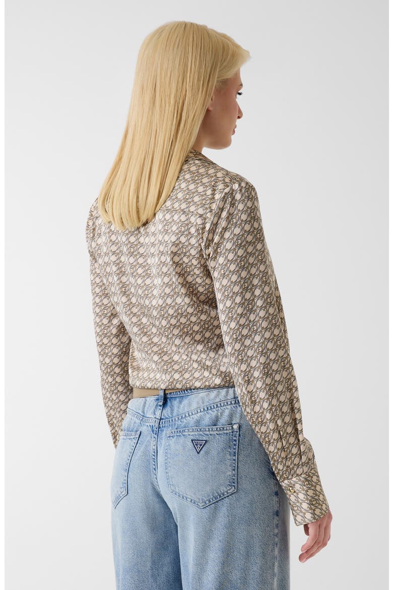 Concetta Logo Print Long Sleeve Shirt, Alternate, color, PEARL PRINT