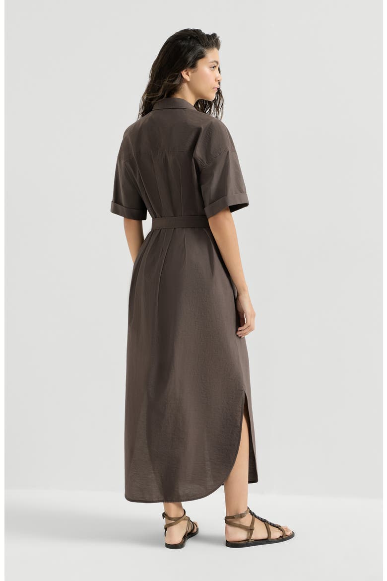 Dress with dazzling seabed embroidery, Alternate, color, Brown