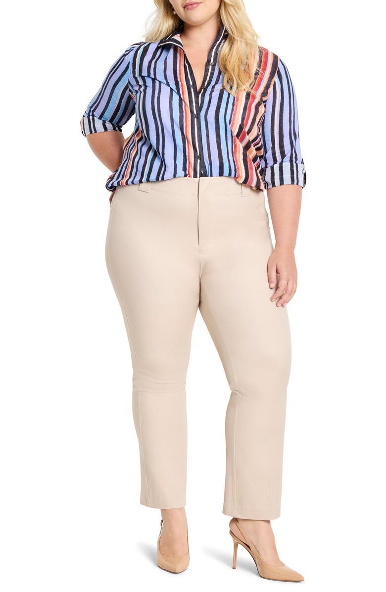 NIC+ZOE Plaza Ankle Demi Bootcut Pants, Alternate, color, Chamois