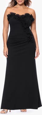 Xscape Evenings Strapless Scuba Crepe Gown