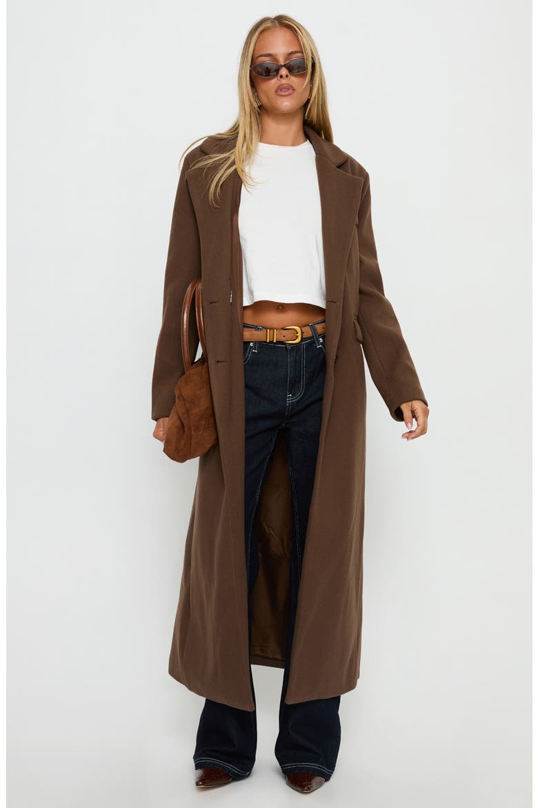 Lovergirl Longline Coat, Alternate, color, BROWN
