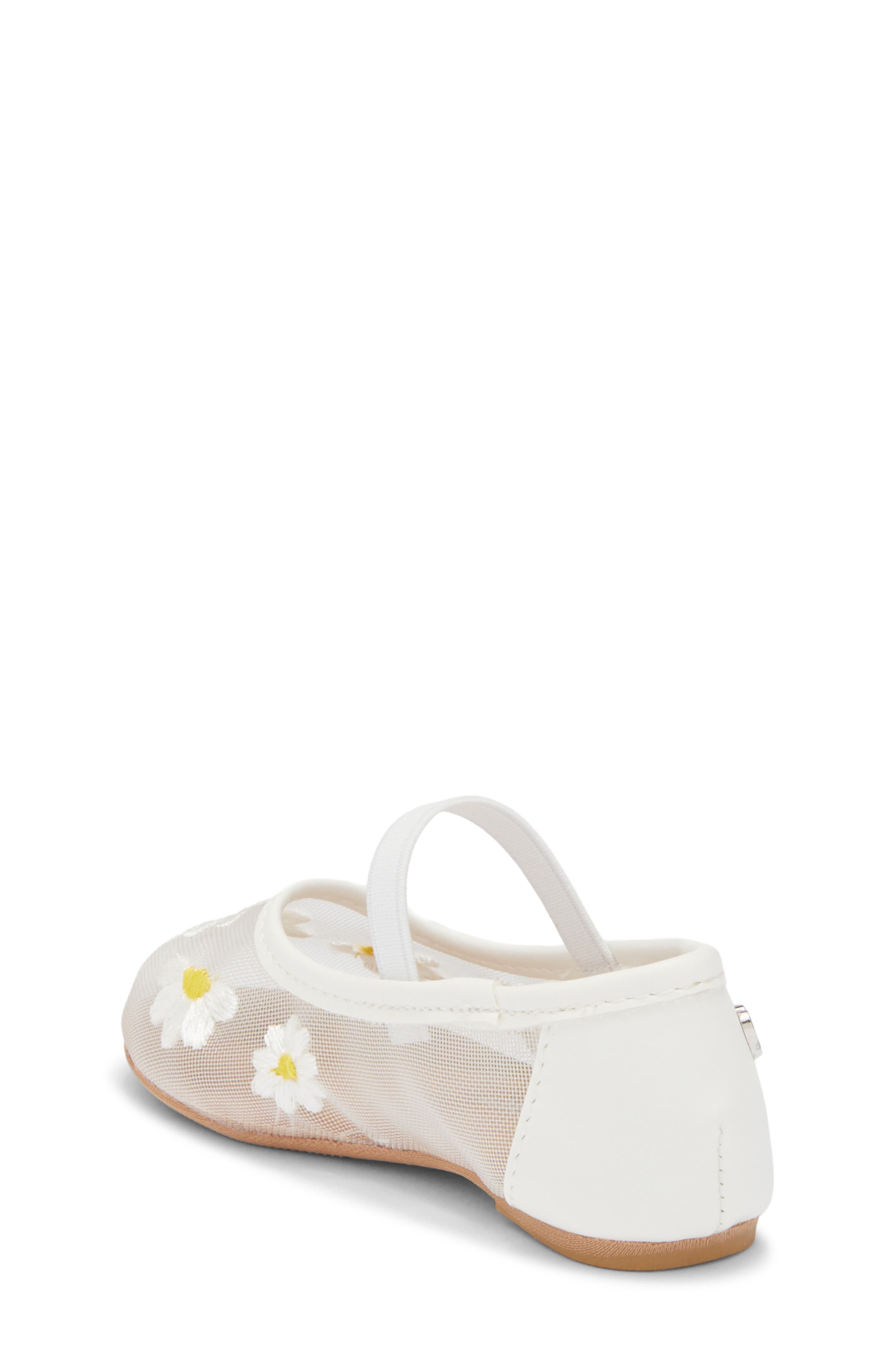 bebe Kids' Embroidered Mesh Flat, Alternate, color, White