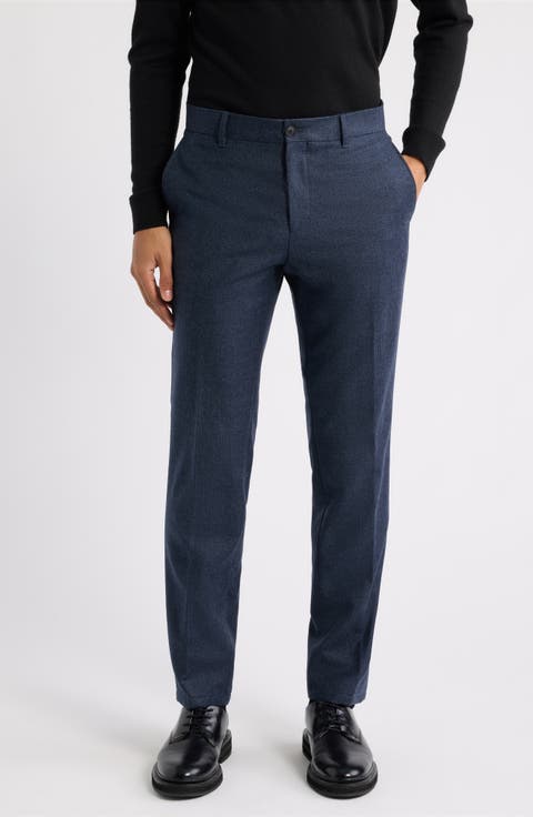 Genius Flat Front Virgin Wool Dress Pants