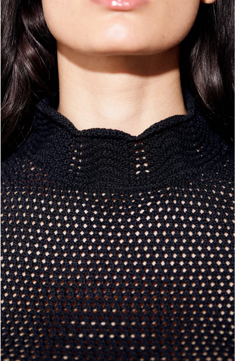 De Loreta Fresia Open Stitch Cotton Blend Sweater, Alternate, color,