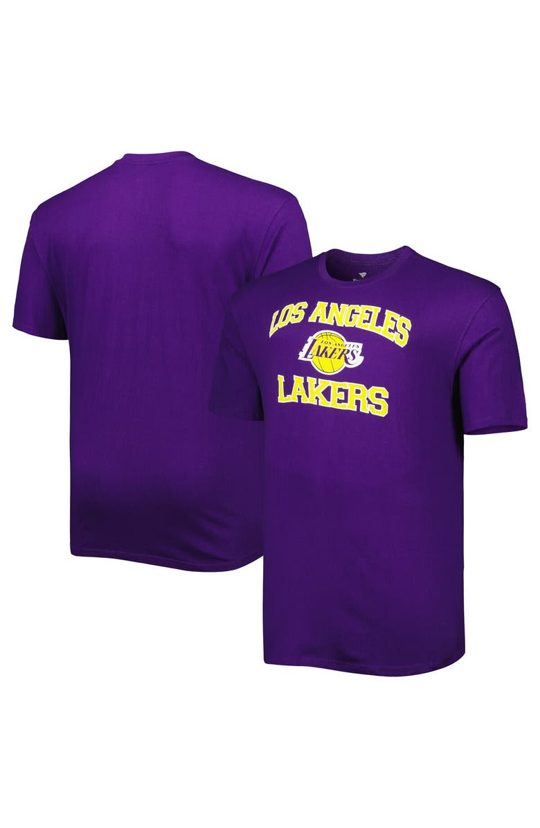 PROFILE Men's Purple Los Angeles Lakers Big & Tall Heart & Soul T-Shirt, Main, color, Purple