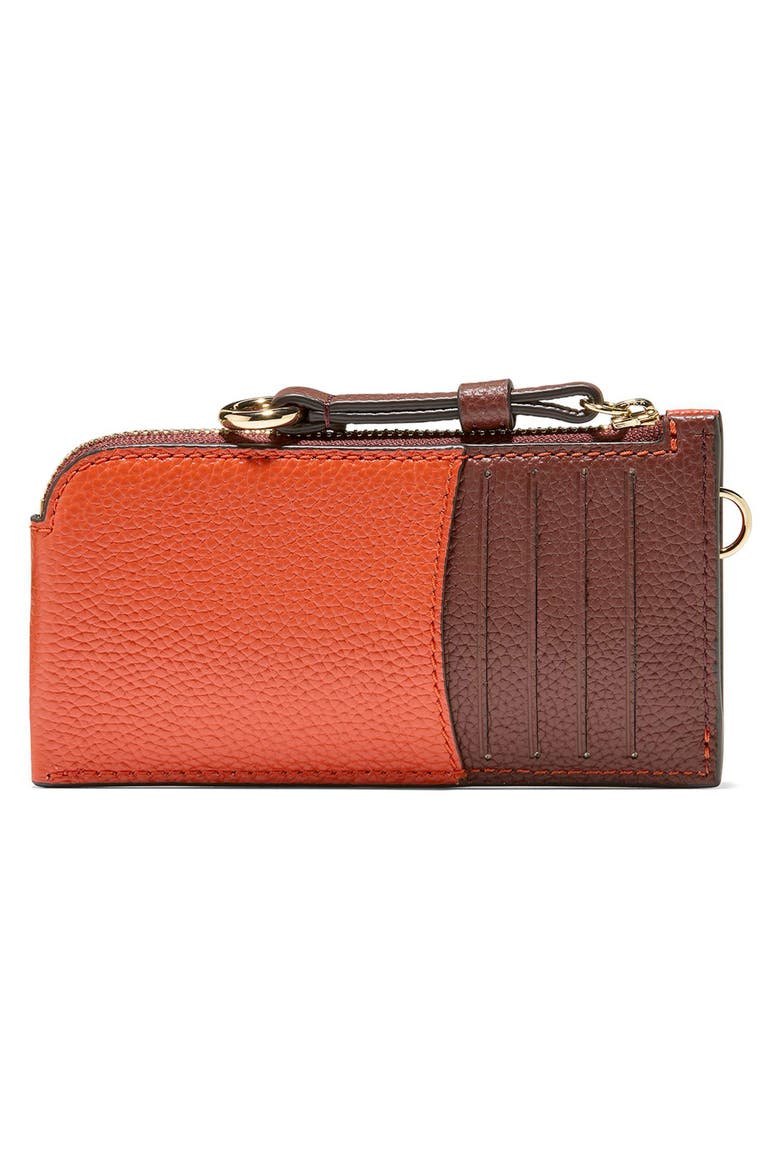 Essential Leather Card Case, Alternate, color, MAHOGANY/ SUMMER FIG/ IVORY