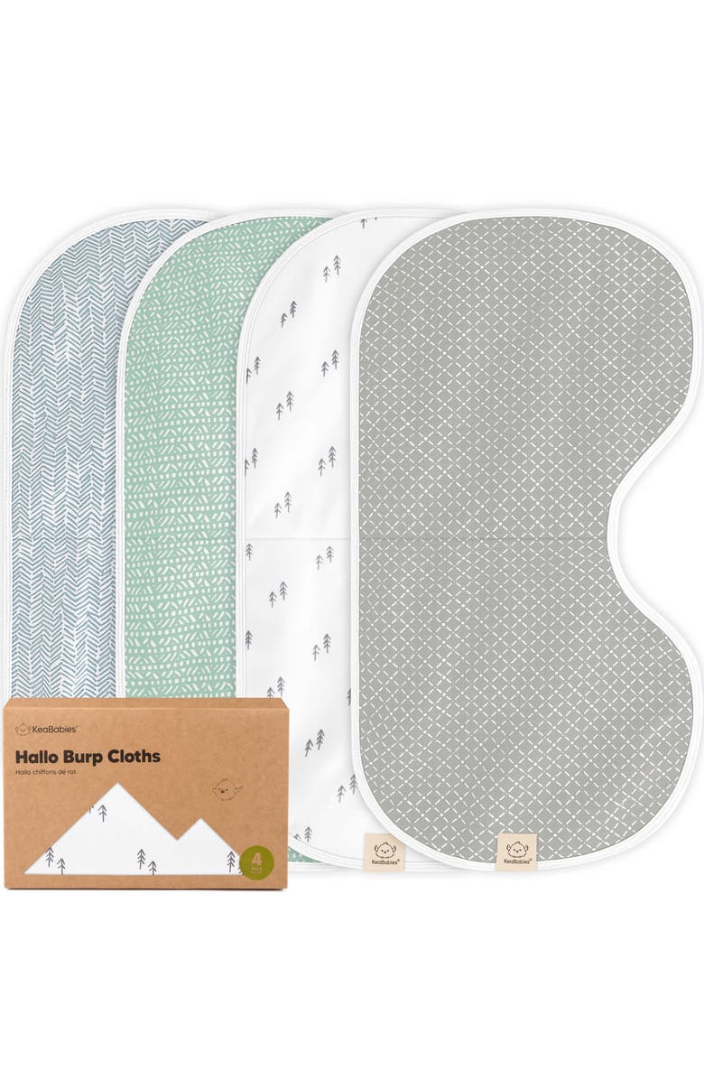 KeaBabies 4-Pack Hallo Burp Cloths, Main, color, Nordic