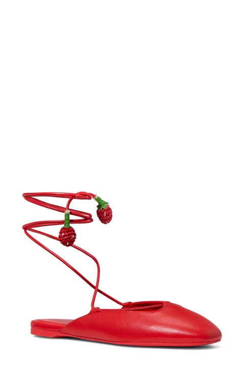 strawberry ankle wrap flat