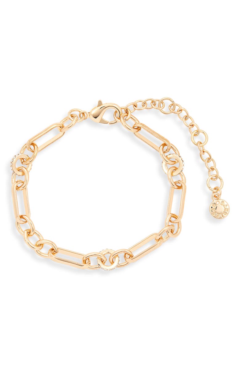 BaubleBar Chain of Command Bracelet, Alternate, color, Gold
