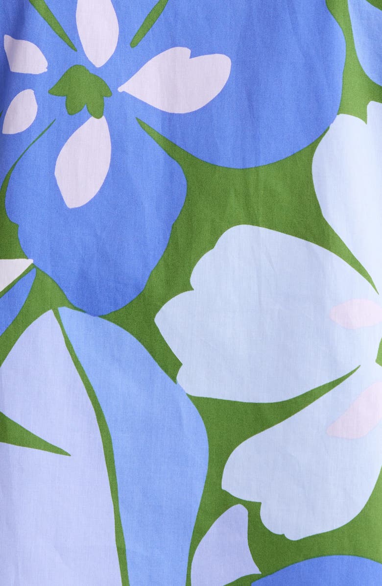 SUGARLIPS Dayana Floral Print Puff Sleeve Top, Alternate, color, Green-Blue